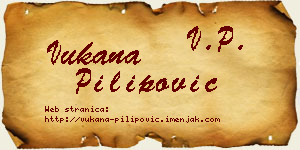 Vukana Pilipović vizit kartica